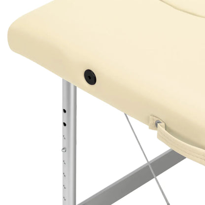 Skládací masážní stůl BALANCE hliníkový 2segmentový krémový 
