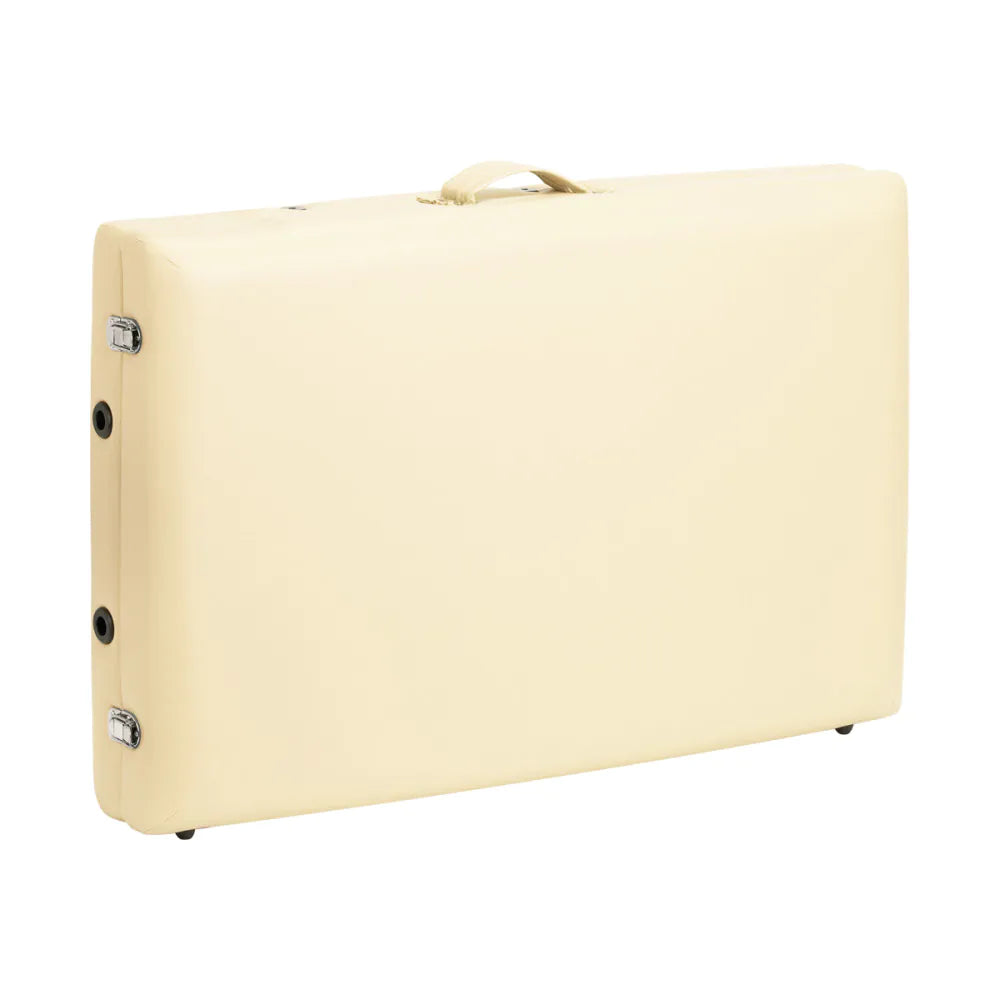 Skládací masážní stůl BALANCE hliníkový 2segmentový krémový 