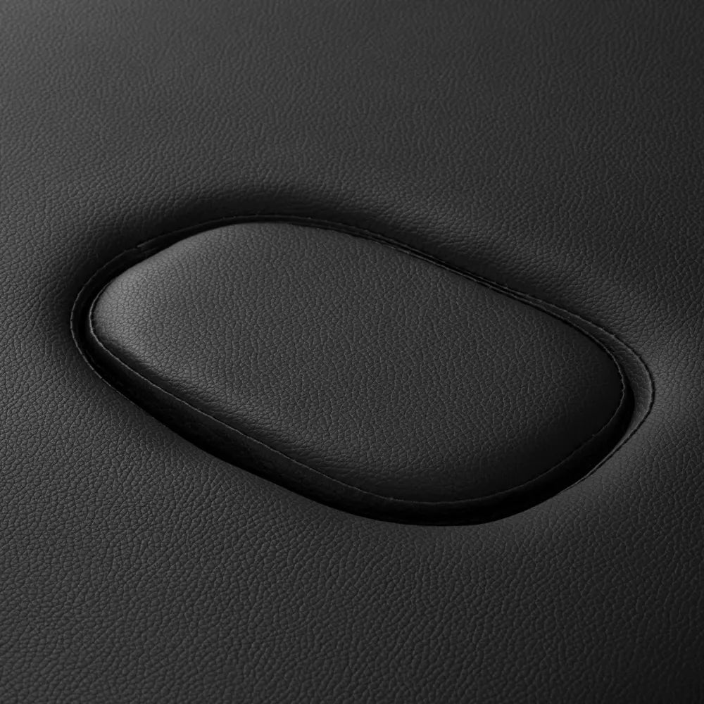 Skládací hliníkový masážní stůl BALANCE, 2 segmenty, černý 