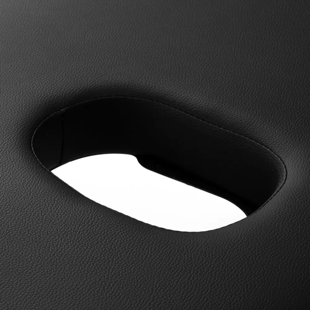 Skládací hliníkový masážní stůl BALANCE, 2 segmenty, černý 