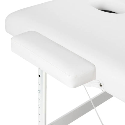 Skládací hliníkový masážní stůl BALANCE, 3 segmenty, bílý 