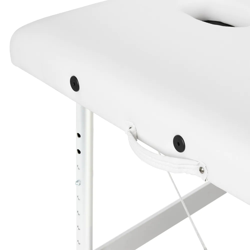 Skládací hliníkový masážní stůl BALANCE, 3 segmenty, bílý 