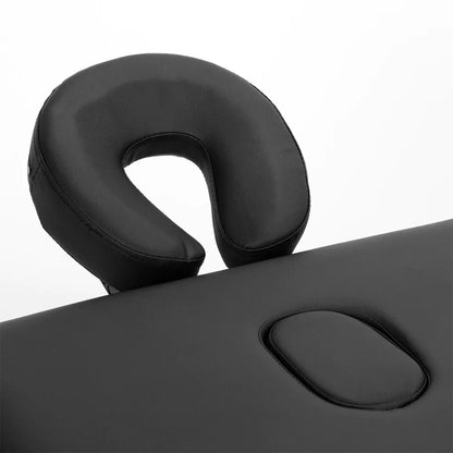 Skládací hliníkový masážní stůl BALANCE, 3 segmenty, černý 