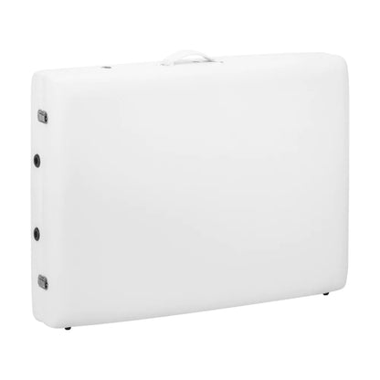 BALANCE dřevěný skládací masážní stůl 2 segmenty 190x70 bílý 