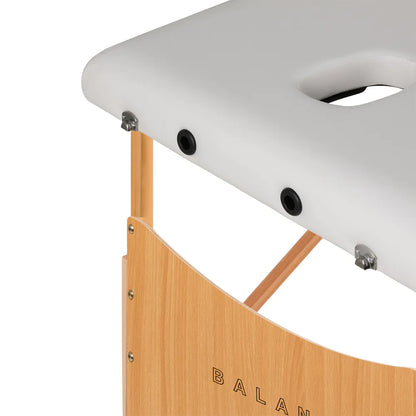 BALANCE dřevěný skládací masážní stůl 3 segmenty 190x70 bílý 