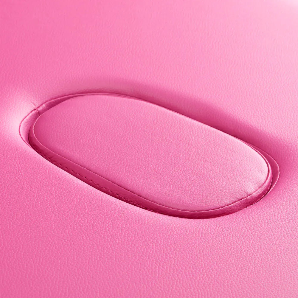 Skládací dřevěný masážní stůl BALANCE 2 segmenty růžový a černý 