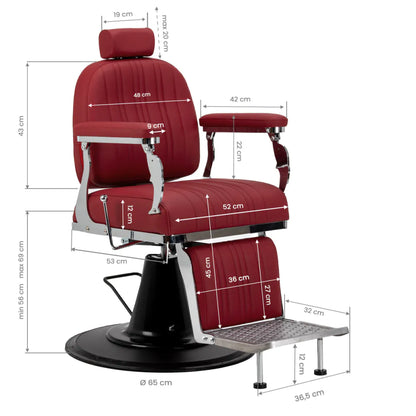Gabbiano Elias Friseurstuhl rot