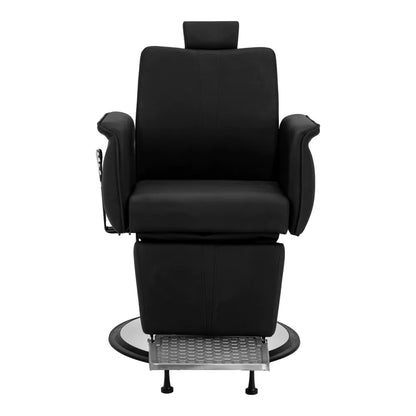 Gabbiano Visionerio barber chair green chrome frame