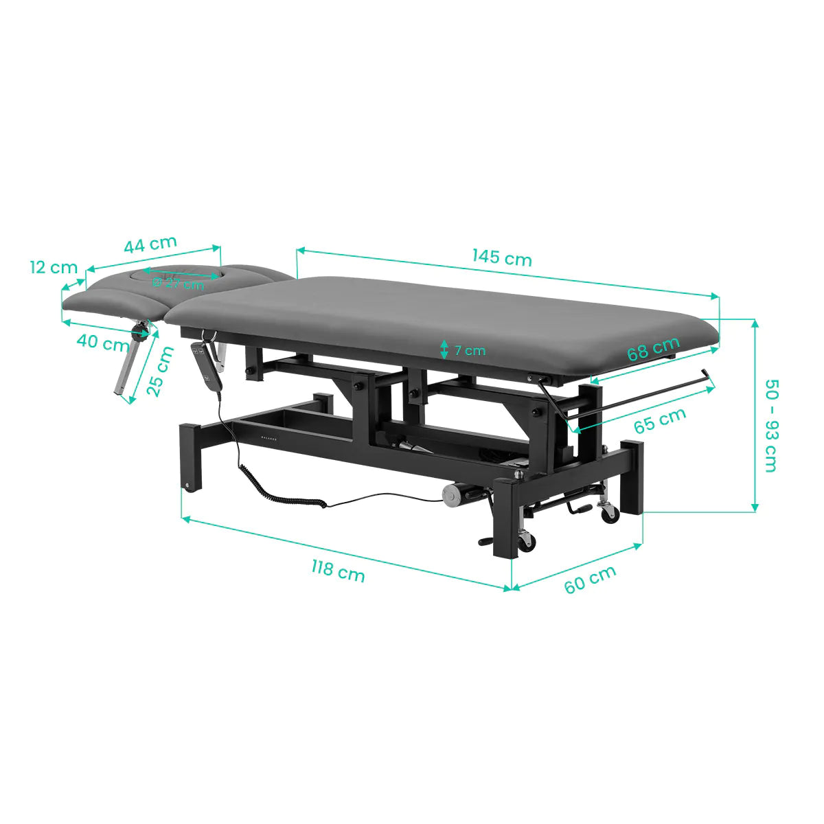Electric Rehabilitation Table for Massage and Physiotherapy Balance Eso 4 grey