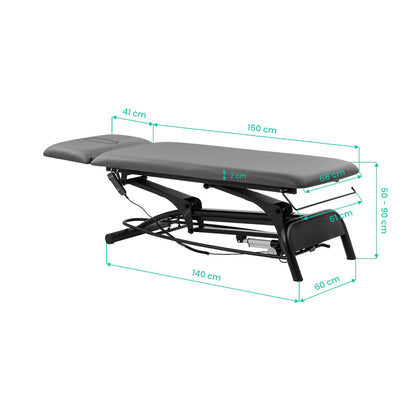 Electric rehabilitation table for massage and physiotherapy Balance Novus 2 grey