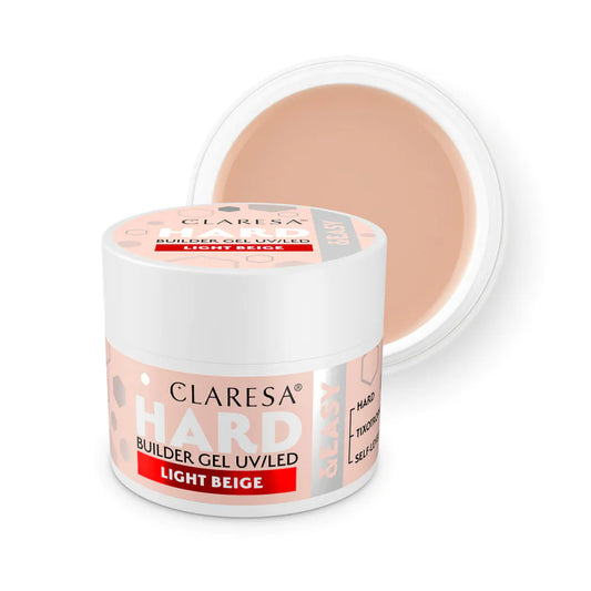 CLARESA TVRDÝ A SNADNÝ MODELOVACÍ GEL SVĚTLEBÉŽOVÝ 12g