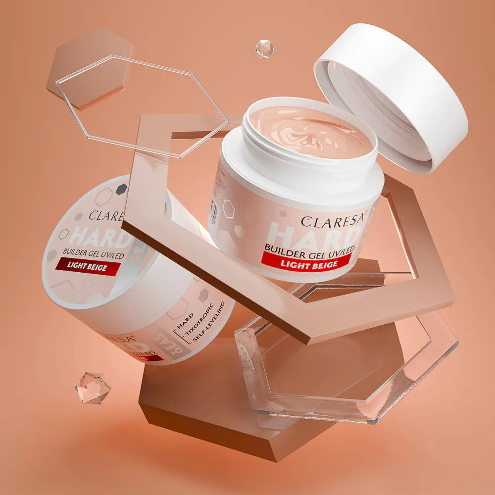 CLARESA TVRDÝ A SNADNÝ MODELOVACÍ GEL SVĚTLEBÉŽOVÝ 12g