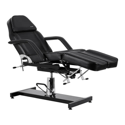Hydraulic pedicure beauty chair Sillon 210 with rocking function and split footrest black