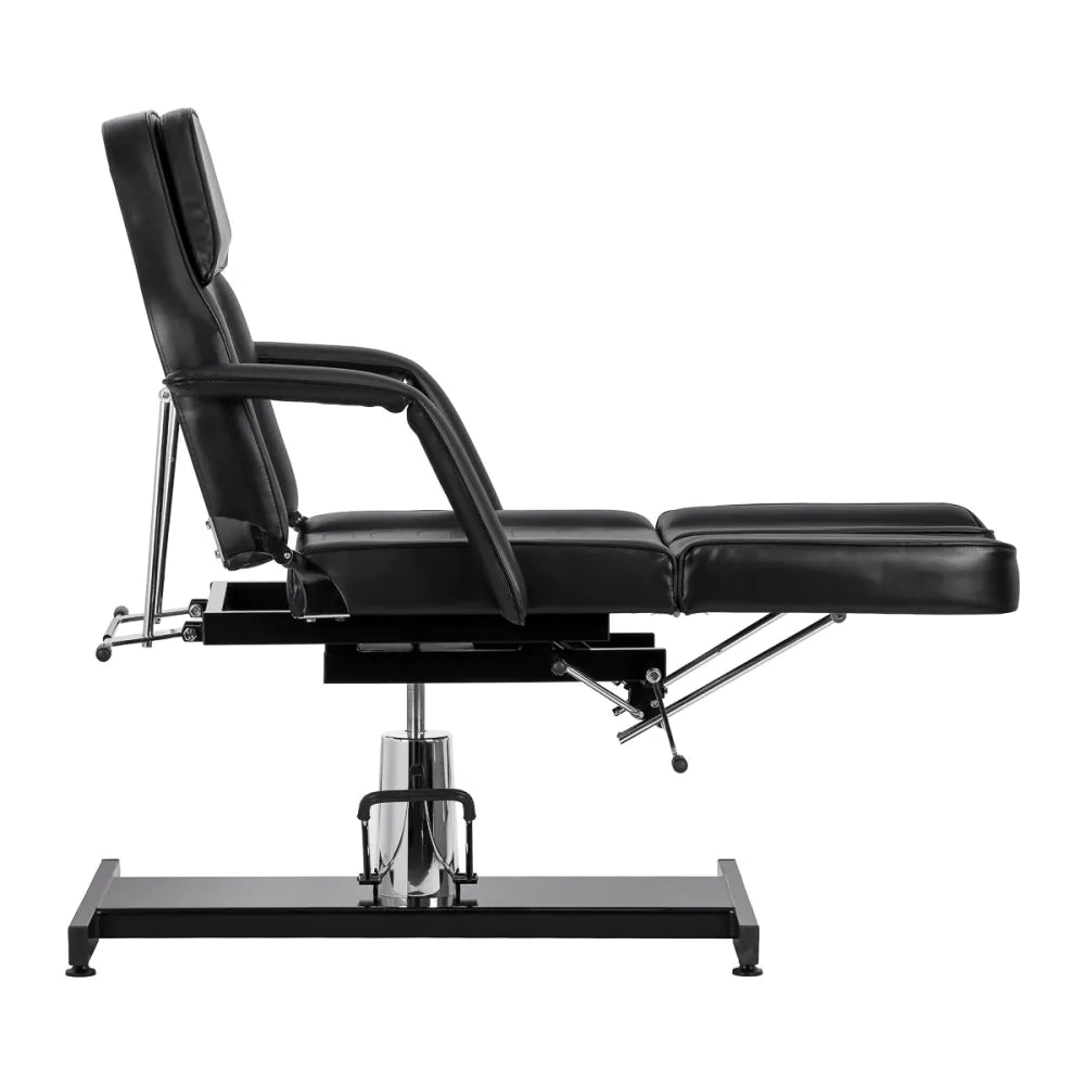 Hydraulic pedicure beauty chair Sillon 210 with rocking function and split footrest black