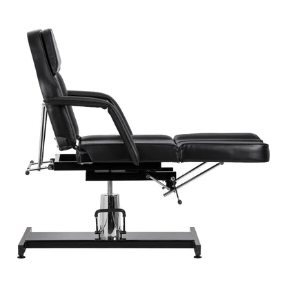 Hydraulic pedicure beauty chair Sillon 210 with rocking function and split footrest black