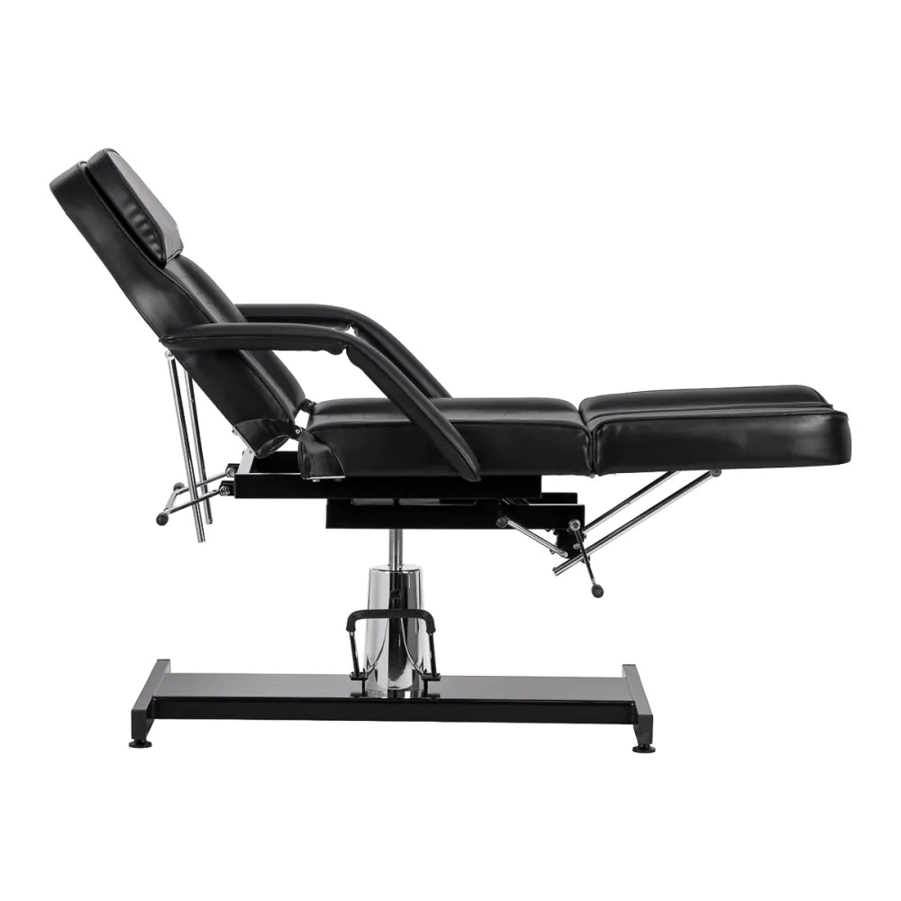 Hydraulic pedicure beauty chair Sillon 210 with rocking function and split footrest black