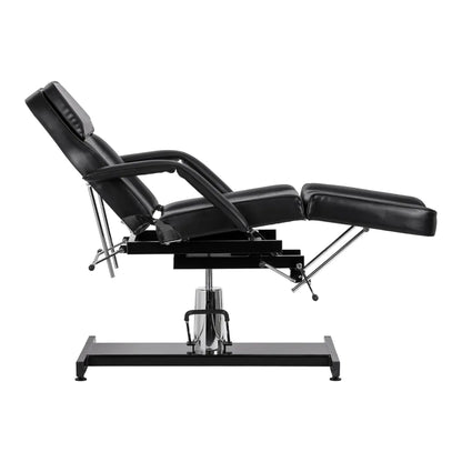 Hydraulic pedicure beauty chair Sillon 210 with rocking function and split footrest black