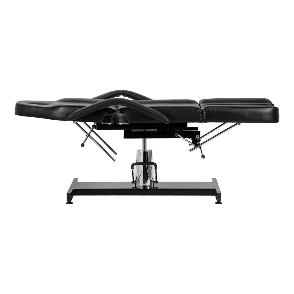 Hydraulic pedicure beauty chair Sillon 210 with rocking function and split footrest black