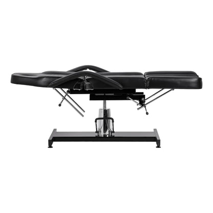 Hydraulic pedicure beauty chair Sillon 210 with rocking function and split footrest black