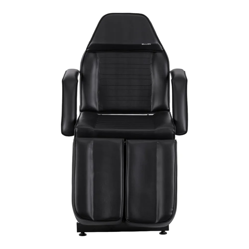 Hydraulic pedicure beauty chair Sillon 210 with rocking function and split footrest black
