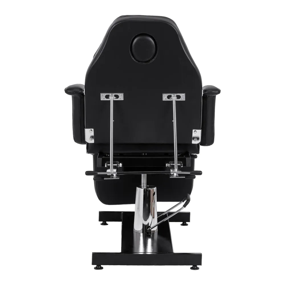 Hydraulic pedicure beauty chair Sillon 210 with rocking function and split footrest black