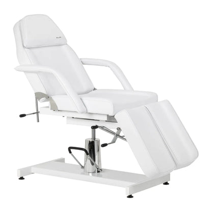 Hydraulic pedicure beauty chair Sillon 210 with rocking function and split footrest white