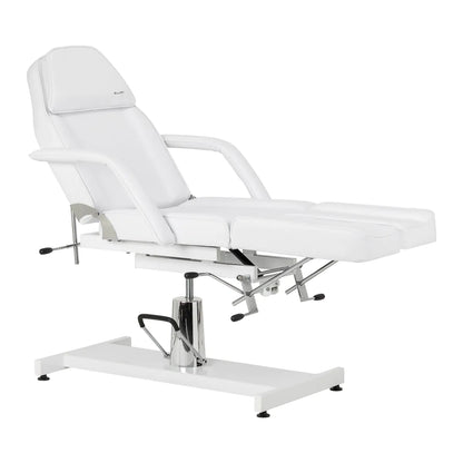Hydraulic pedicure beauty chair Sillon 210 with rocking function and split footrest white