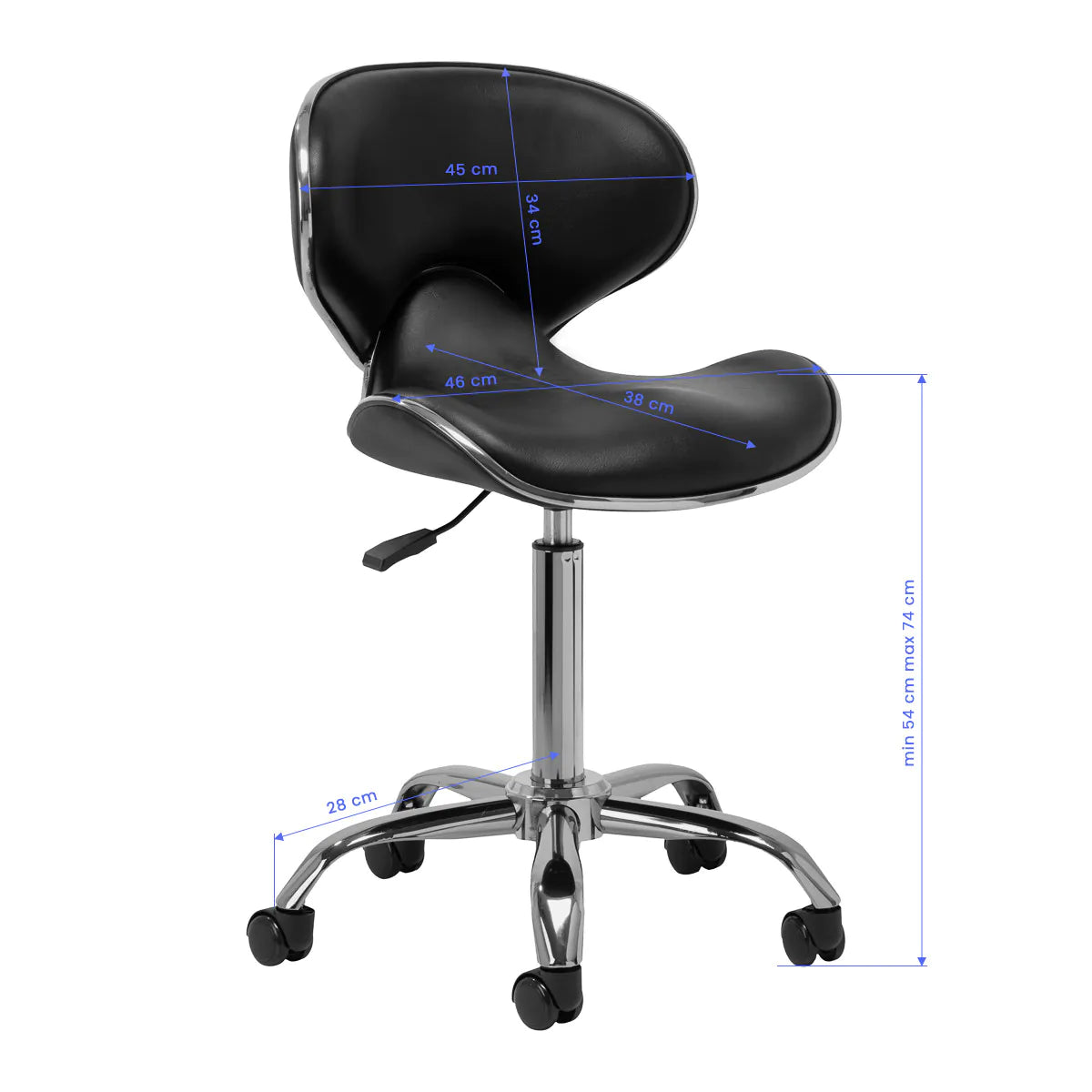 Kosmetická stolička Gabbiano Q-4599 černá V2 (Produkt druhé kategorie)