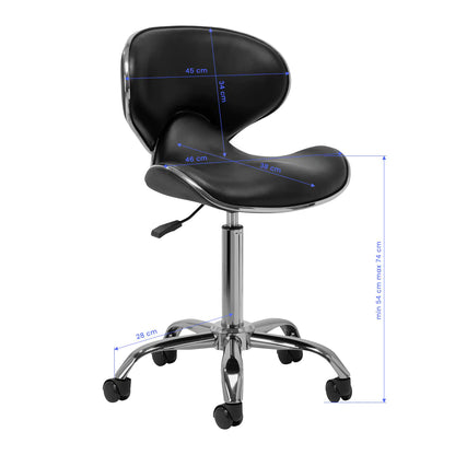 Kosmetická stolička Gabbiano Q-4599 černá V2 (Produkt druhé kategorie)