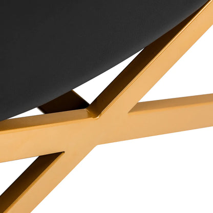 Sillon Alba schwarzer Wimpernbehandlungsstuhl mit goldenem Fuß