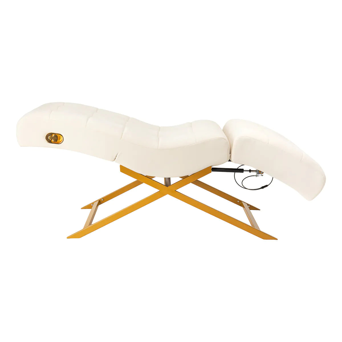 Sillon Umbra Wimpernbehandlungsstuhl weiß mit goldenem Untergestell