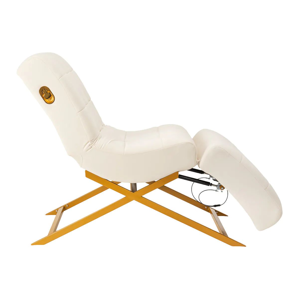 Sillon Umbra Wimpernbehandlungsstuhl weiß mit goldenem Untergestell
