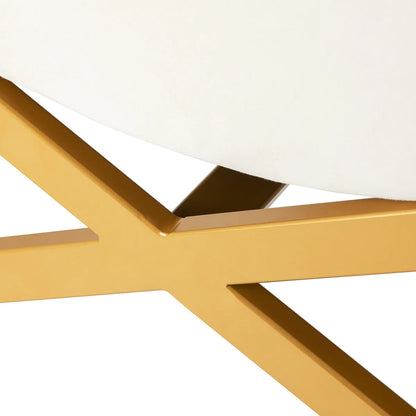 Sillon Umbra Wimpernbehandlungsstuhl weiß mit goldenem Untergestell