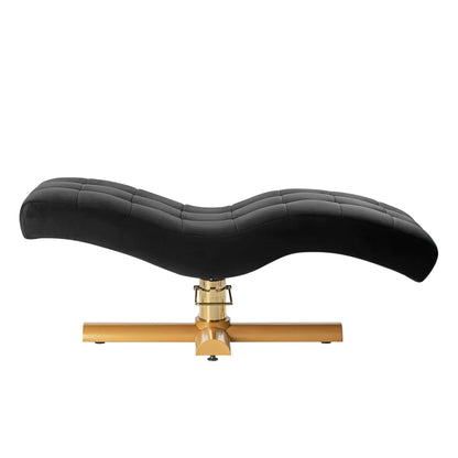 Sillon Corona Wimpernbehandlungsstuhl, schwarz mit goldenem Fuß