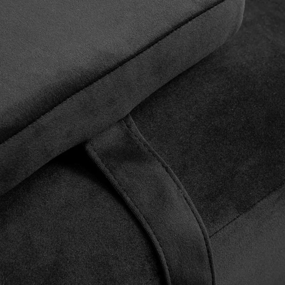 Sillon Corona Wimpernbehandlungsstuhl, schwarz mit goldenem Fuß