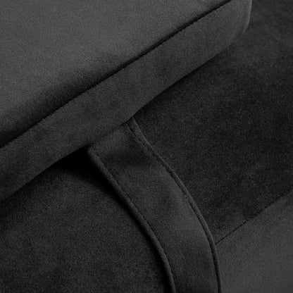 Sillon Corona Wimpernbehandlungsstuhl, schwarz mit goldenem Fuß