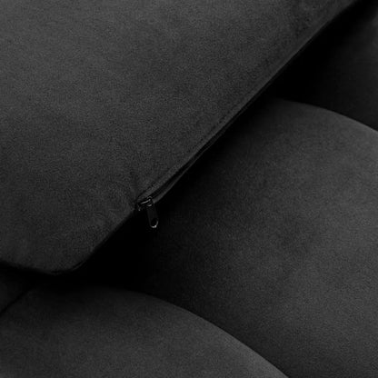 Sillon Corona Wimpernbehandlungsstuhl, schwarz mit goldenem Fuß