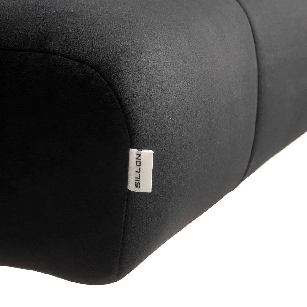 Sillon Corona Wimpernbehandlungsstuhl, schwarz mit goldenem Fuß