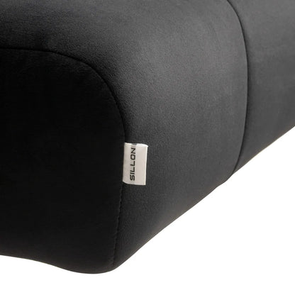 Sillon Corona Wimpernbehandlungsstuhl, schwarz mit goldenem Fuß