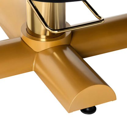 Sillon Corona Wimpernbehandlungsstuhl, schwarz mit goldenem Fuß