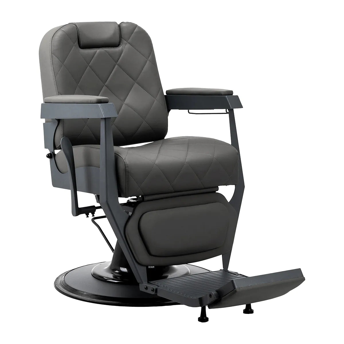 Gabbiano barber chair Bruno graphite with a grey base