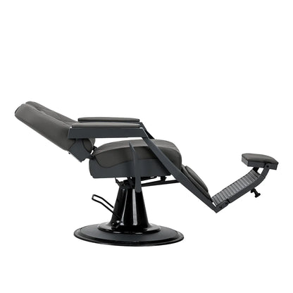 Gabbiano barber chair Bruno graphite with a grey base
