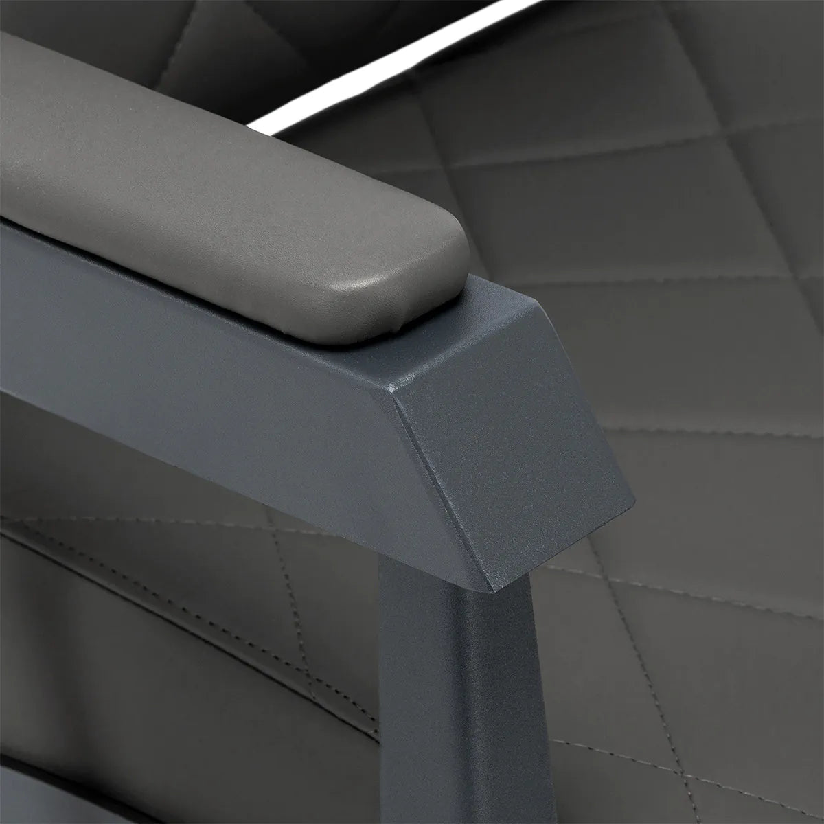 Gabbiano barber chair Bruno graphite with a grey base