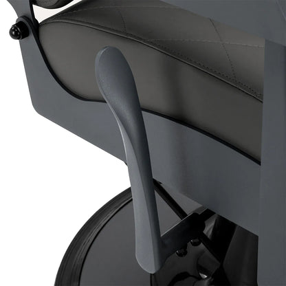 Gabbiano barber chair Bruno graphite with a grey base