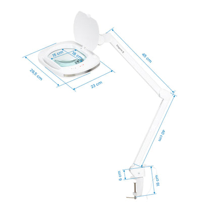 Elegante 6030 magnifying lamp with 60 SMD LEDs for worktops, with adjustable light intensity
