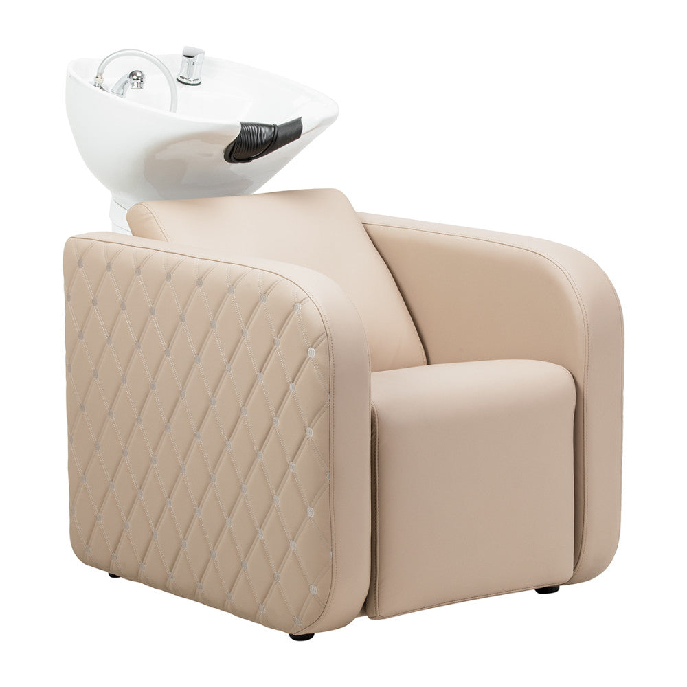 Gabbiano Sylvia Plus beige electric hairdressing wash unit with massage