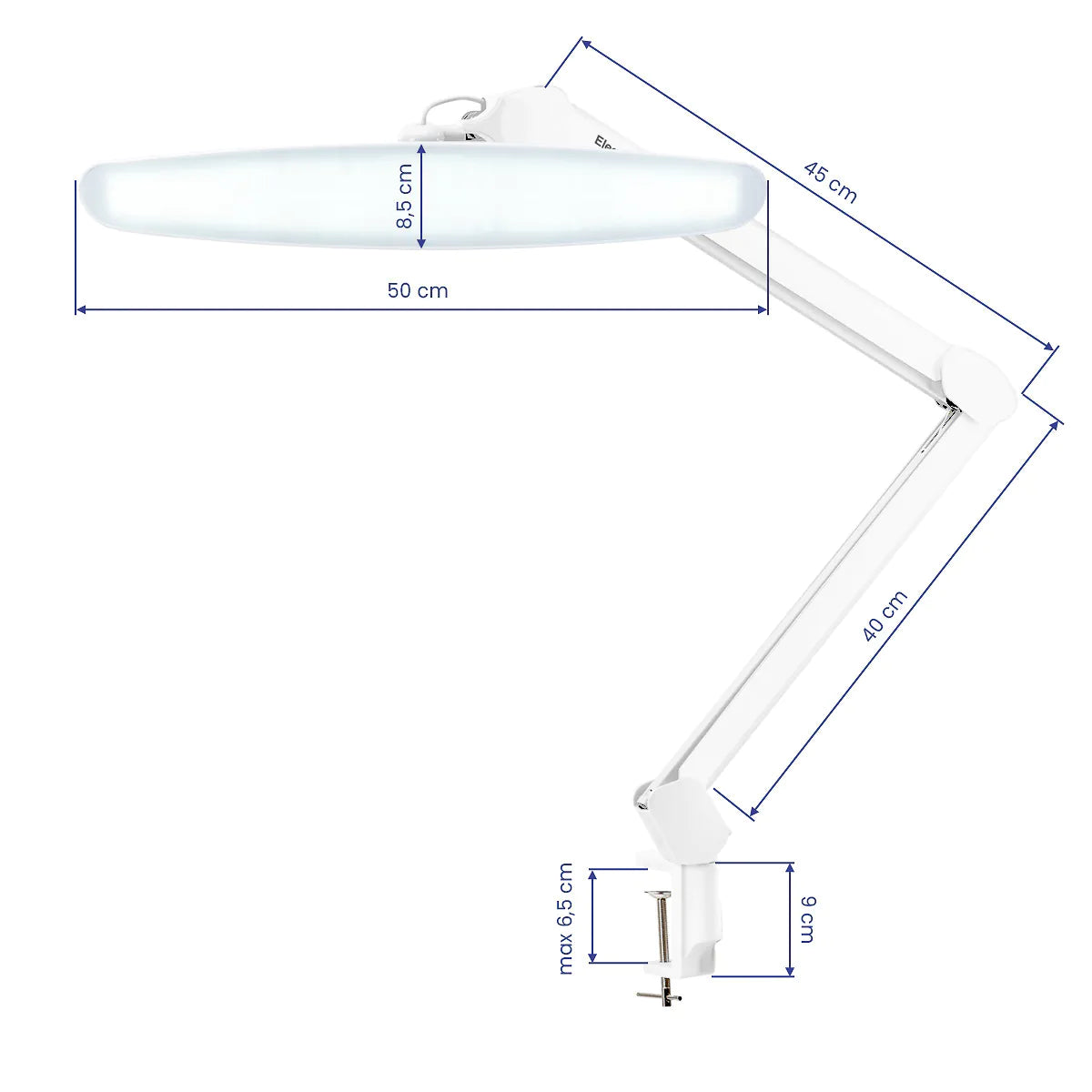 LED workshop lamp Elegante white