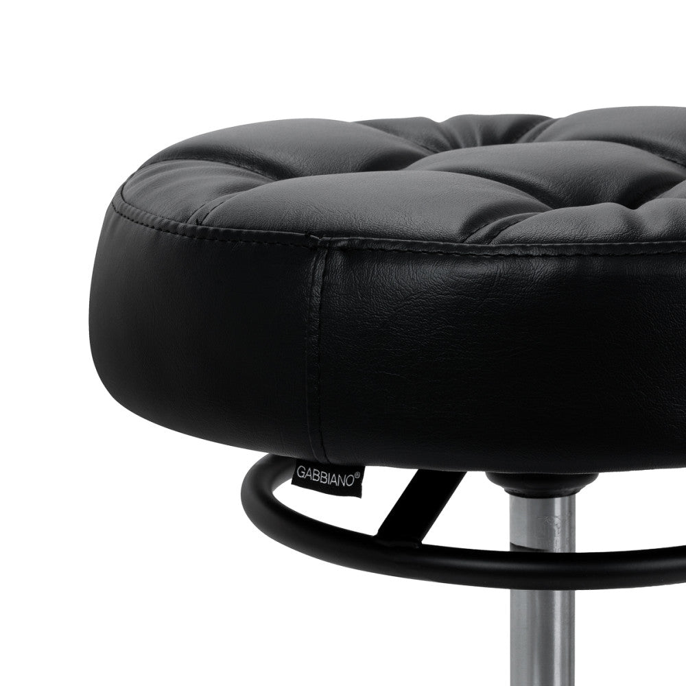 Hairdressing stool Gabbiano D054 black with black base