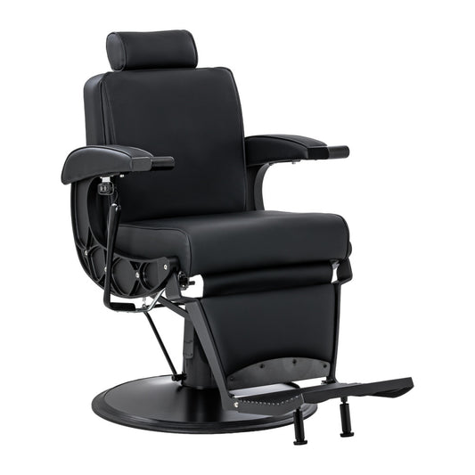 Gabbiano Continental black barber chair with massage function