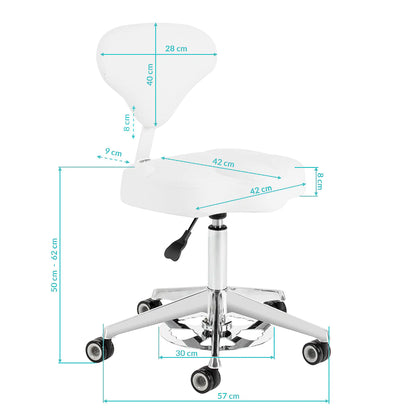 Cosmetic stool Azzurro 156-F bump-up snow-white